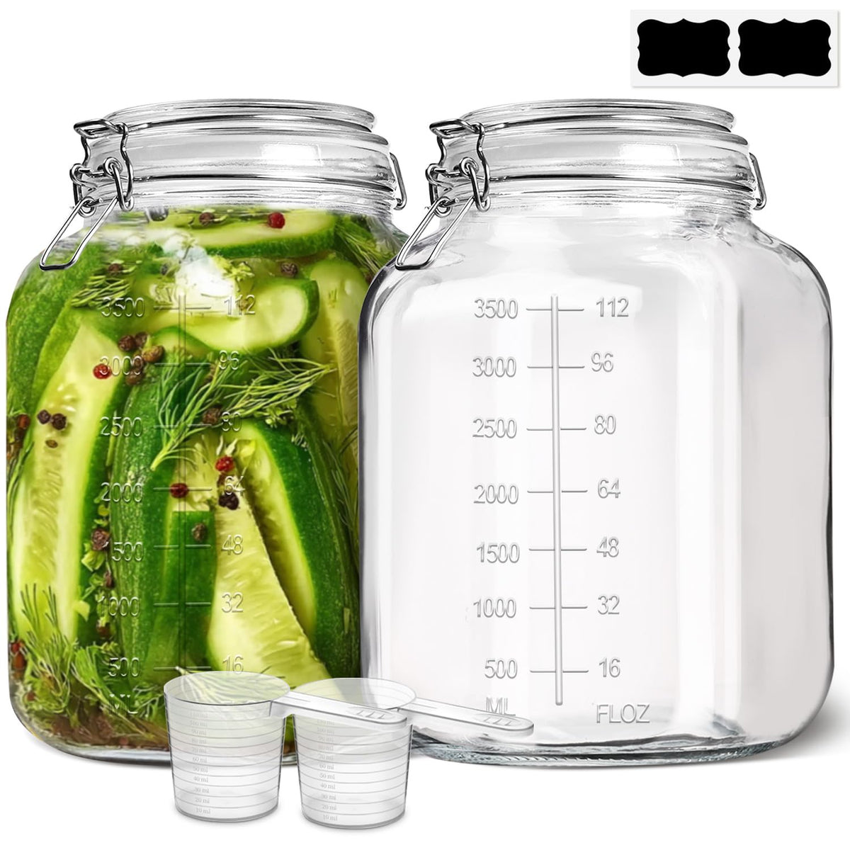 ComSaf large glass jar with wide mouth for easy cleaning and access.