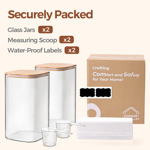ComSaf sealed lids keep contents fresh and dust-free