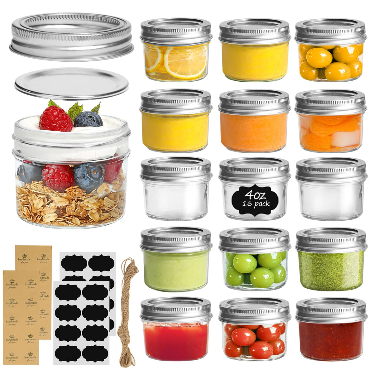 ComSaf 4oz mini mason jar with packaging for easy gifting and storage.