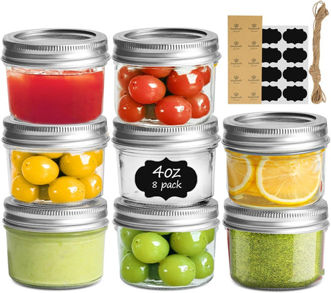 ComSaf 4oz jar with lids and bands showing airtight seals for long lasting freshness.