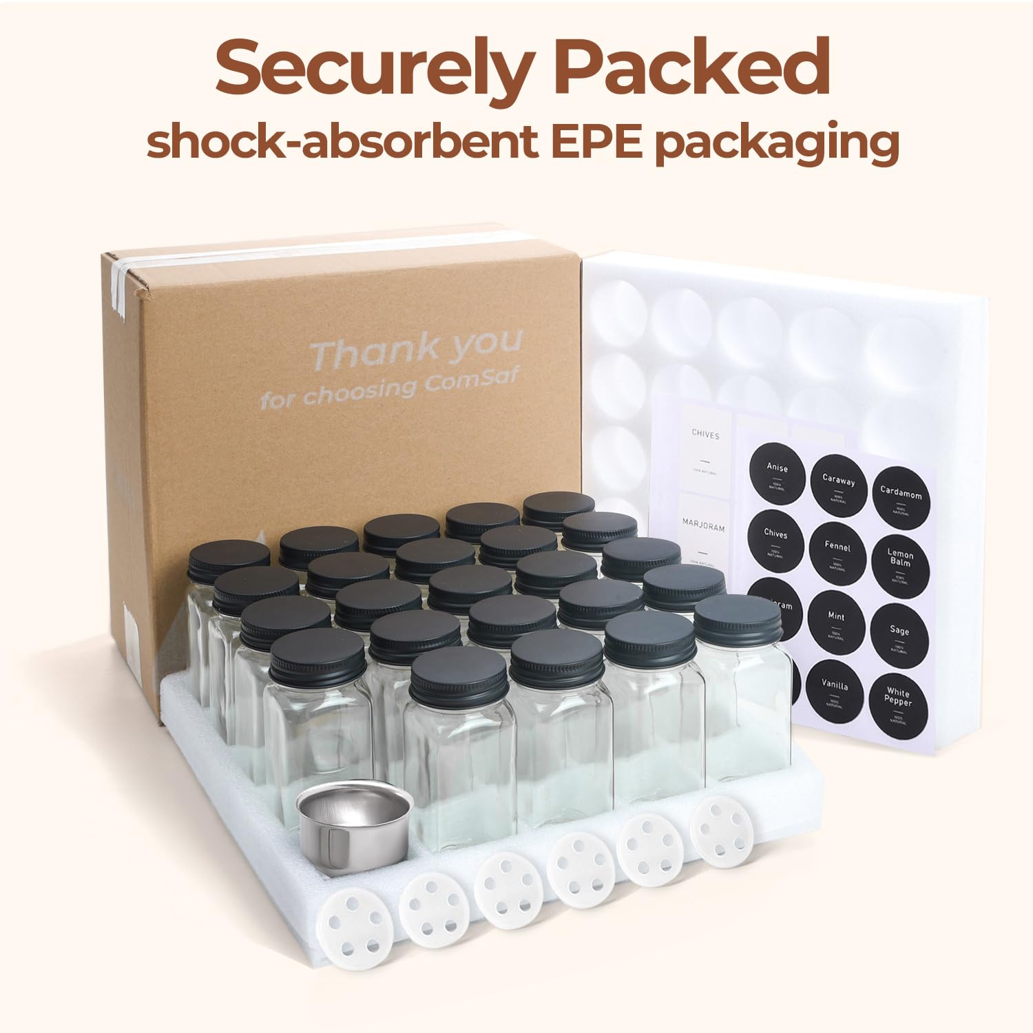 ComSaf pantry setup enables quick meal prep with fast spice access.