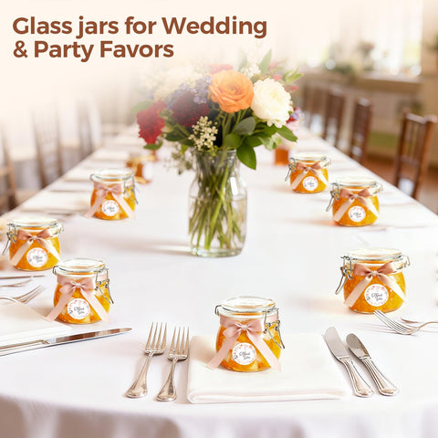 Stacked ComSaf jars showing organized pantry storage