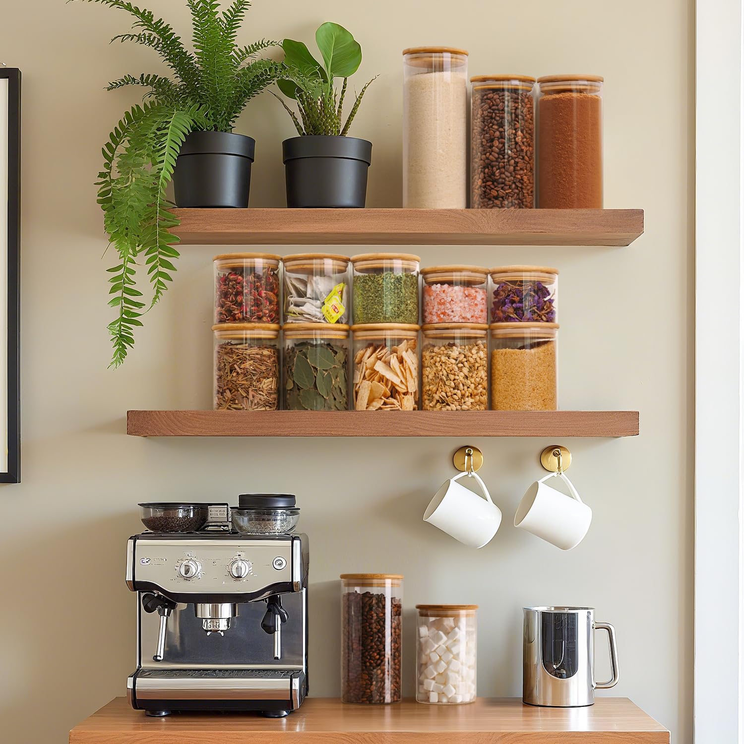 ComSaf pantry organizer set keeps cereals and snacks neatly stored.