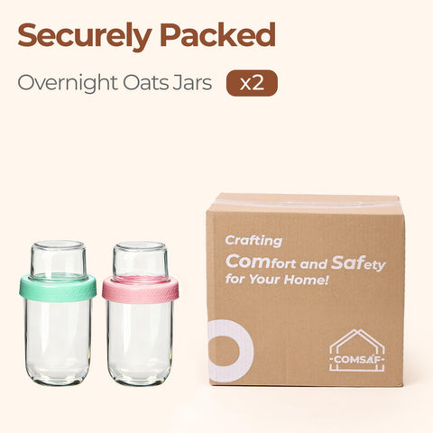 ComSaf portable meal-prep jars ideal for work, gym, or travel.