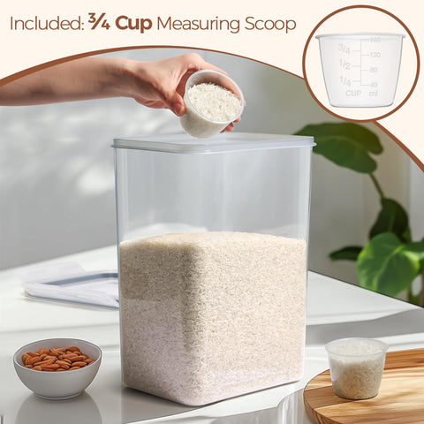 ComSaf large-capacity containers store bulk items like rice or flour.