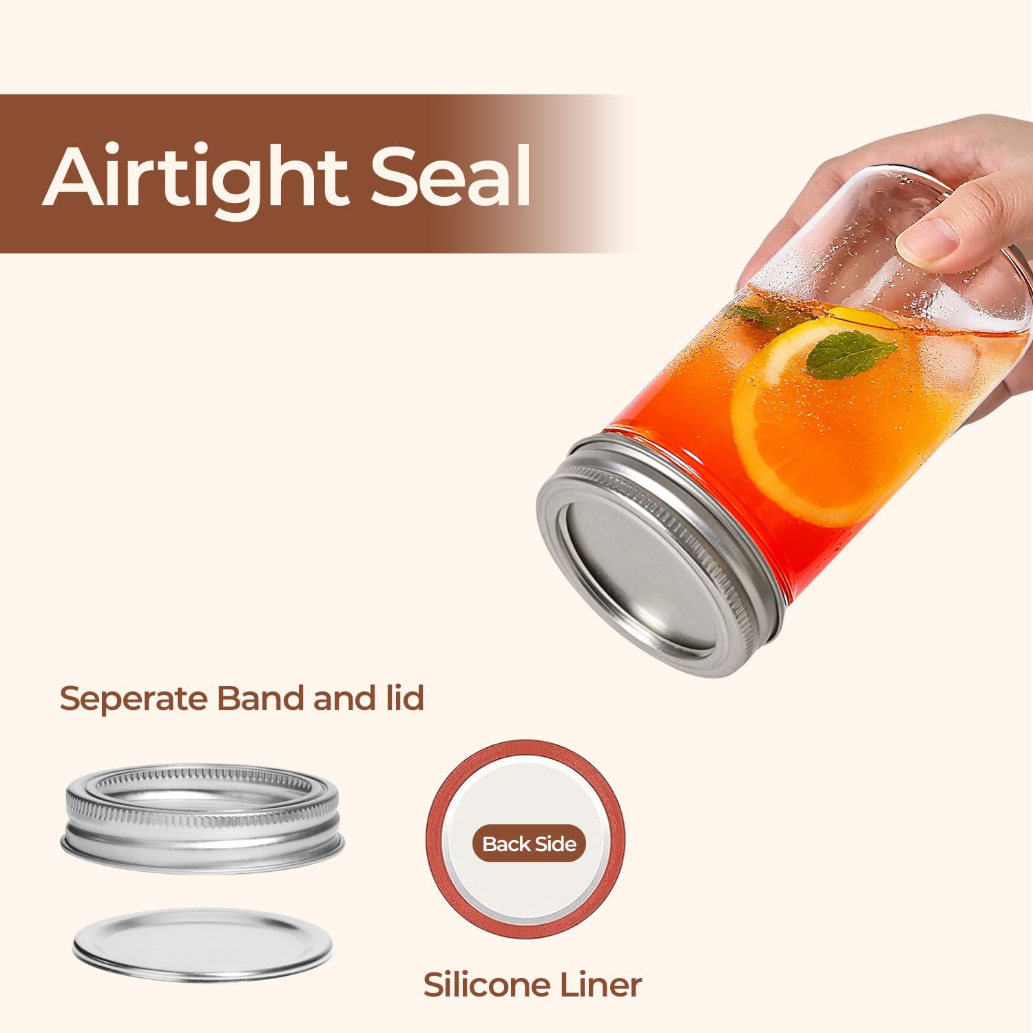 ComSaf seal bands ensure leak-proof, airtight lids for jam, juice, and more.
