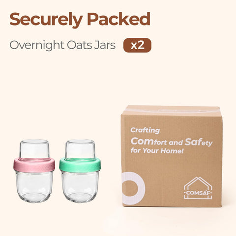 ComSaf mason jar style design makes chia pudding easy to prep.
