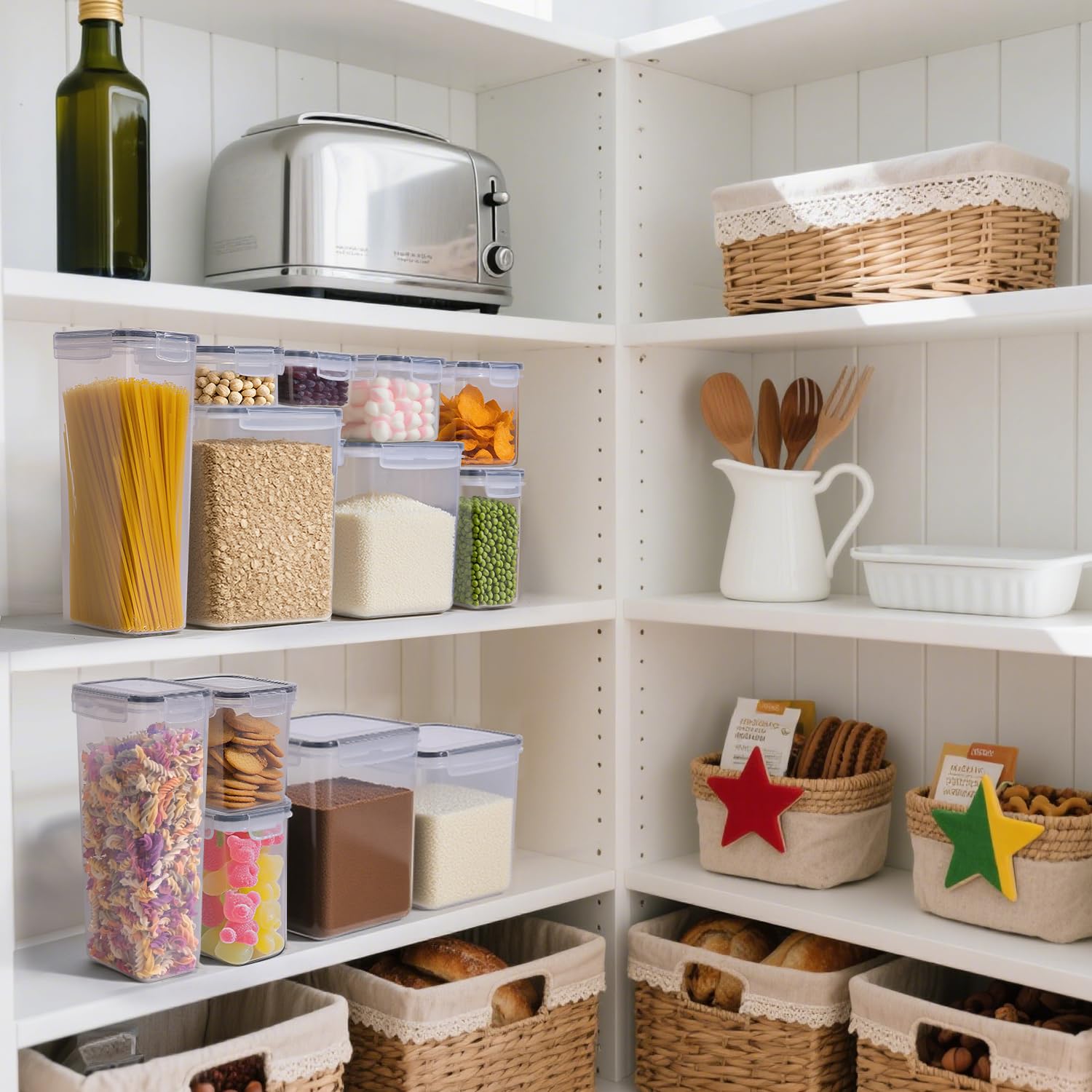 ComSaf small snacks and spices container keeps jars organized and visible.
