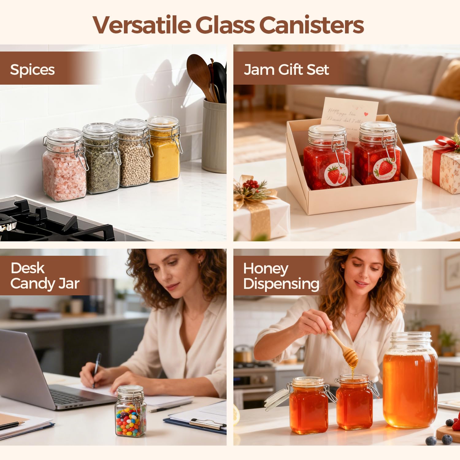 ComSaf 8 oz jar serves as a spice jar for seasonings.