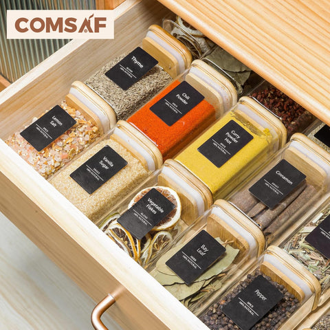 Compact design fits neatly in spice racks and drawers