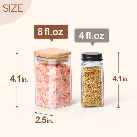 ComSaf spice jars with bamboo lids keeping herbs fresh and aromatic