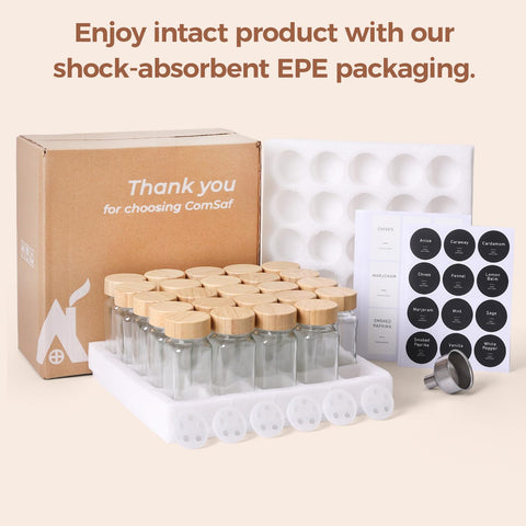 ComSaf 4oz jars pour smoothly thanks to wide-hole design