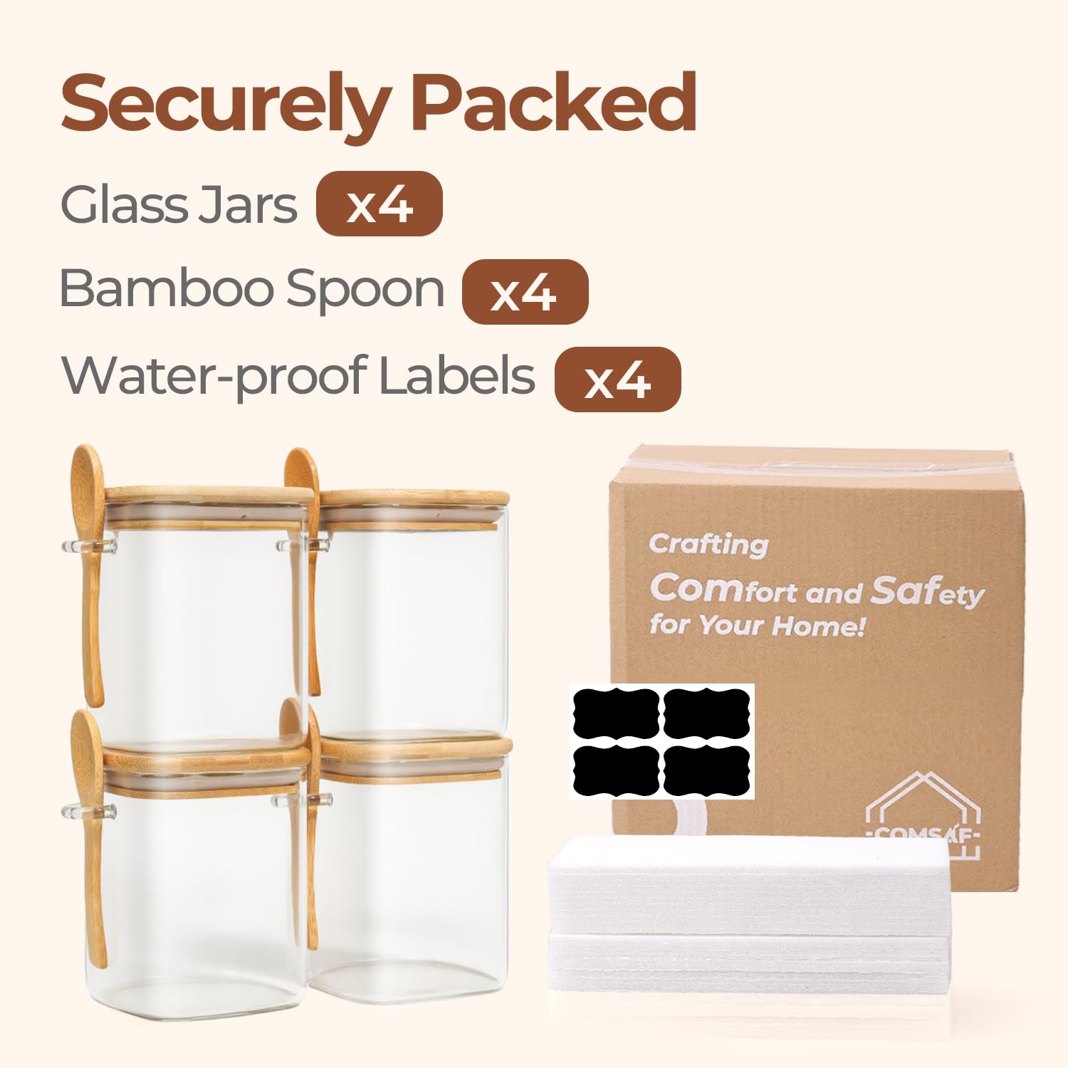 ComSaf compact square design maximizes cabinet space and simplifies meal prep.