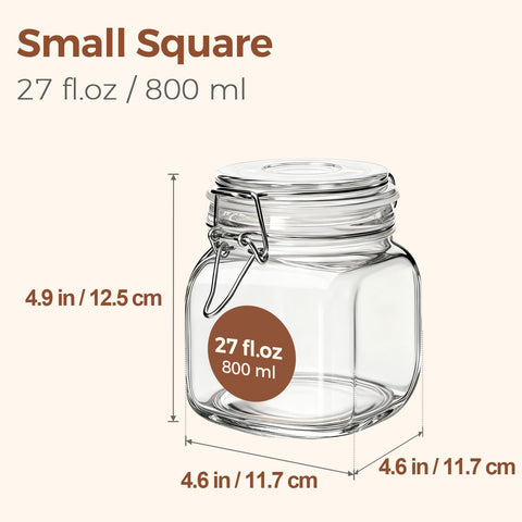 ComSaf square mason jar clamp lid close-up showing durable sealing
