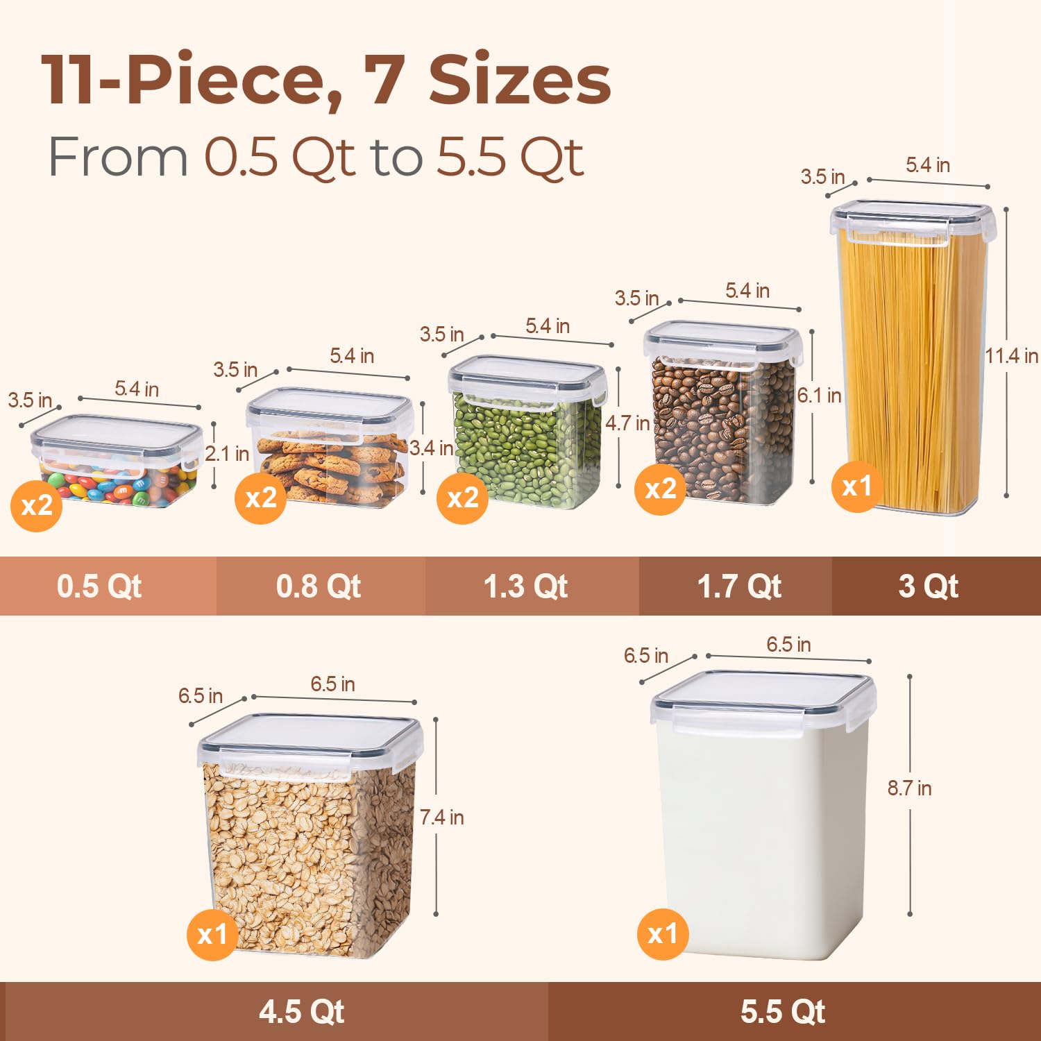 ComSaf stackable food storage lids maximize kitchen space for neat shelves.
