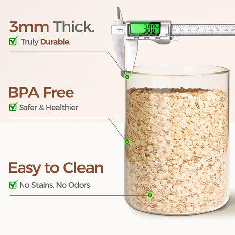 ComSaf jar with stainless-steel clip closure helps keep contents clean