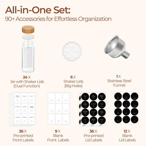 ComSaf stainless steel funnel for clean, mess-free spice transfers