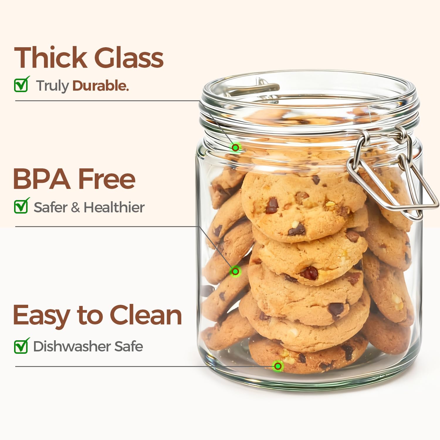 ComSaf stainless steel wire clamp secures the lid on the jar