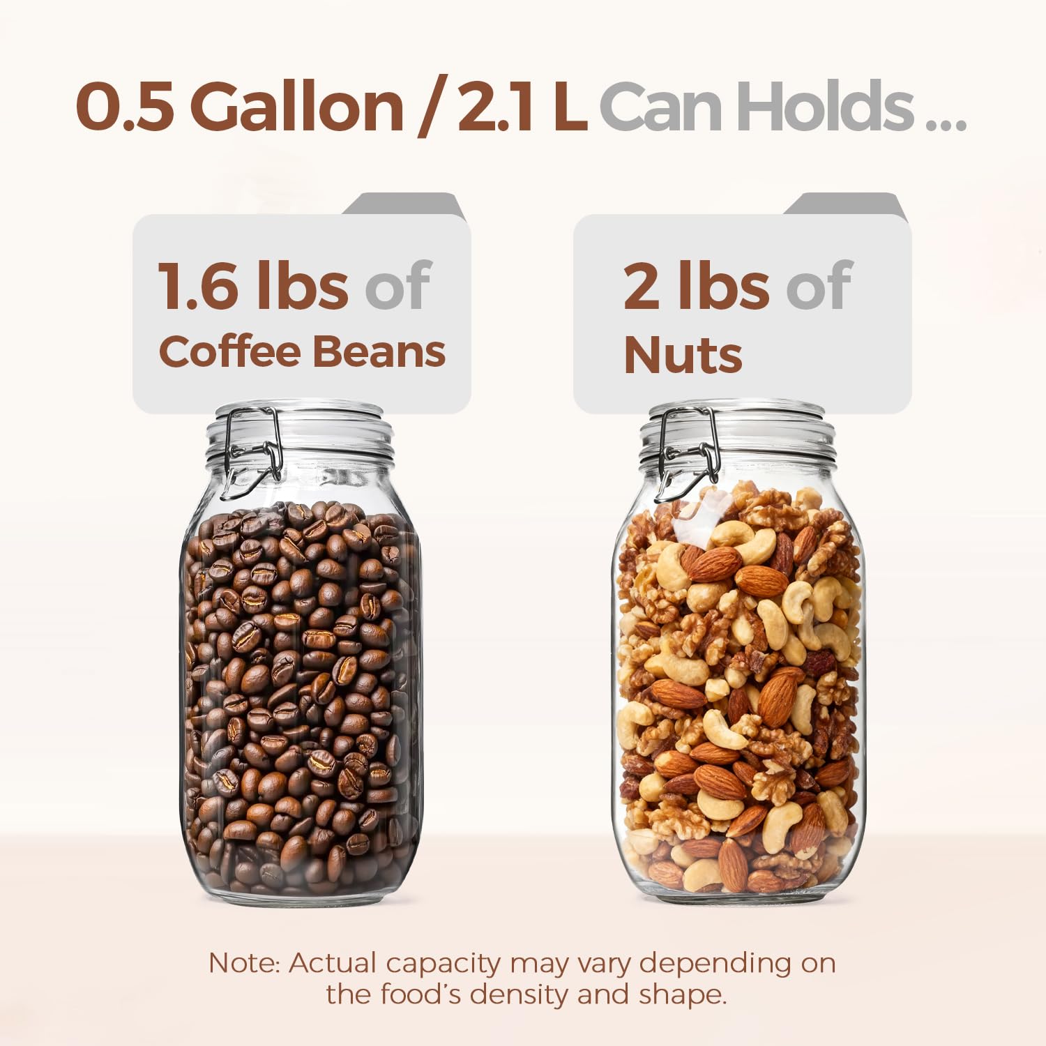 ComSaf sturdy food-grade glass delivers durable pantry storage.