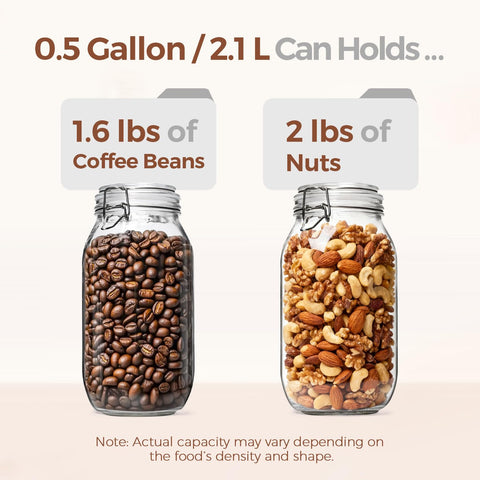 ComSaf sturdy food-grade glass delivers durable pantry storage.