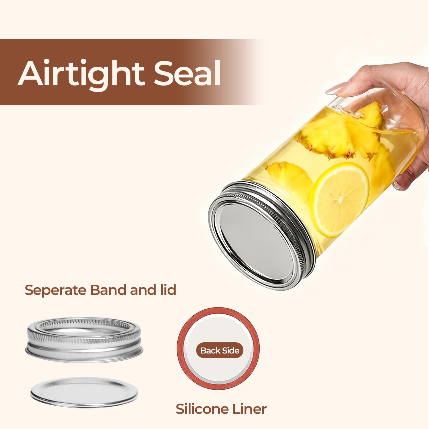 ComSaf sun tea in a mason jar for refreshing on warm days