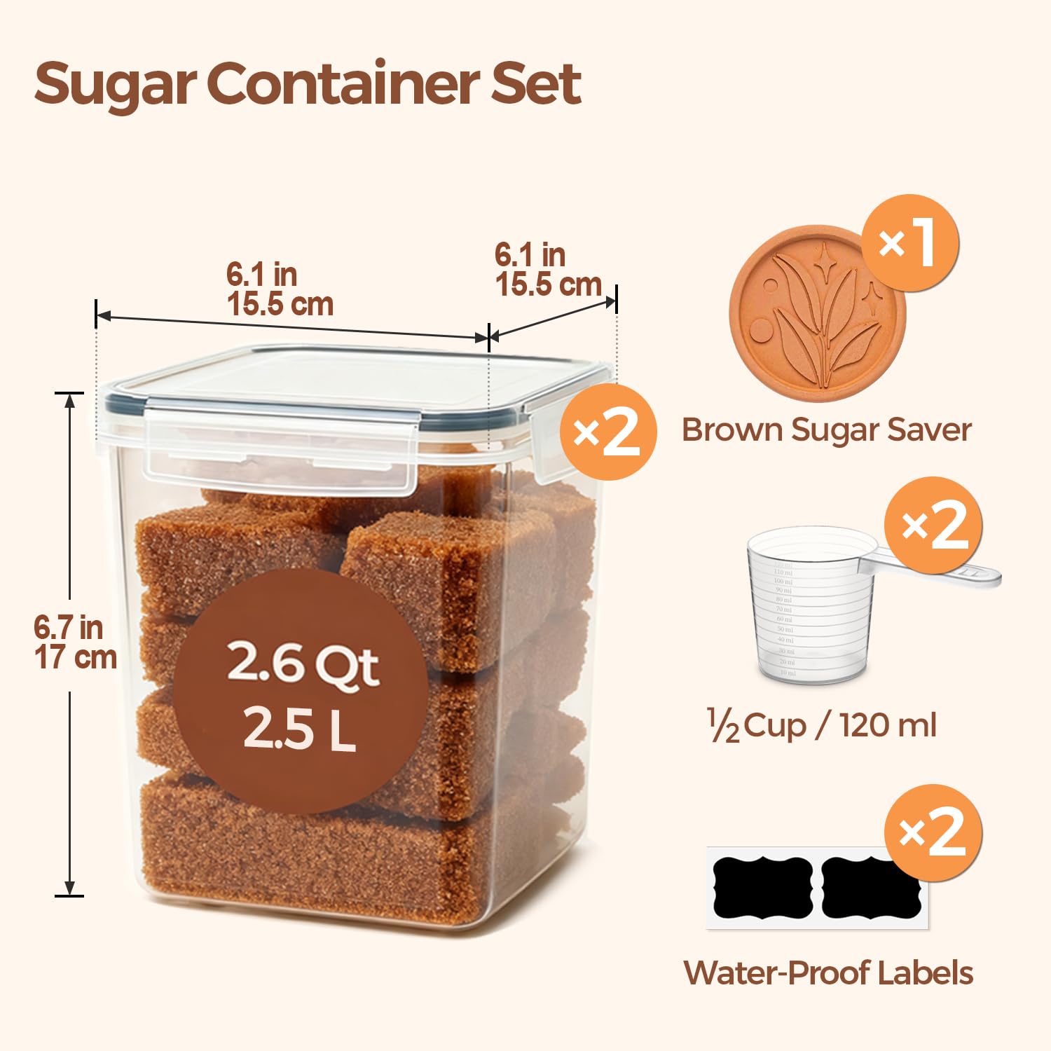 Terracotta sugar saver disc from ComSaf restores brown sugar texture
