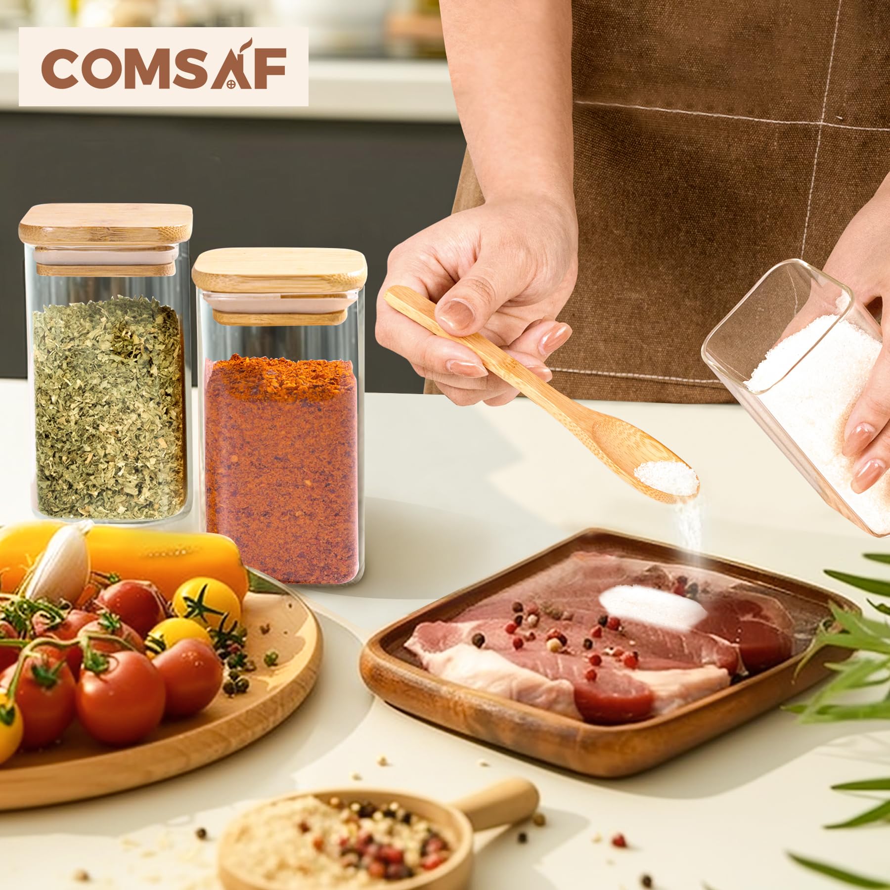 Tight sealing preserves spice freshness and aroma