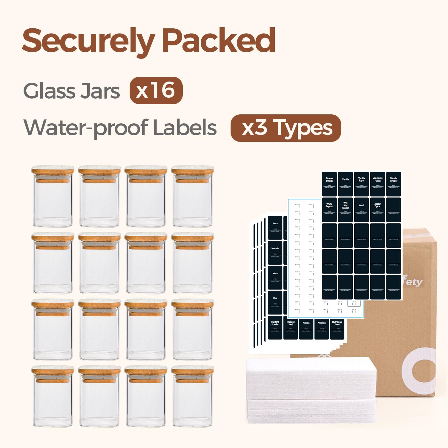 ComSaf airtight spice jar lids ensuring dust-free freshness