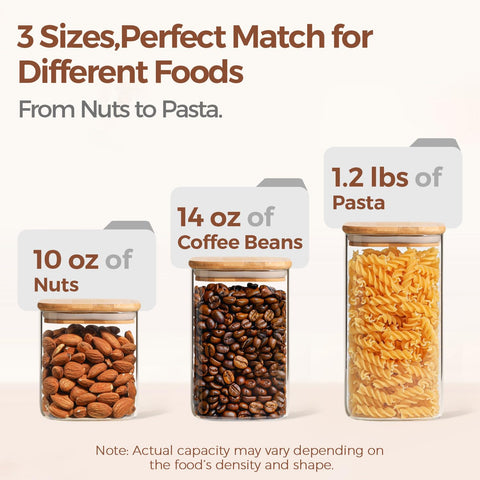 ComSaf transparent glass jar to monitor cereal levels at a glance
