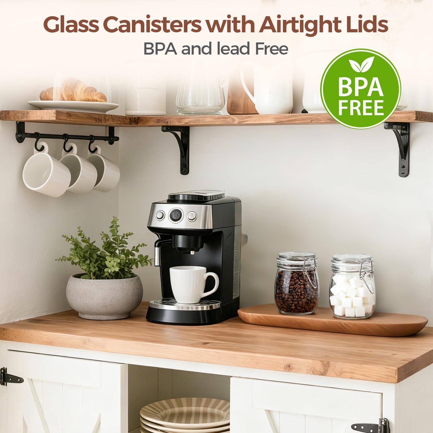 ComSaf transparent design lets you track food levels at a glance.