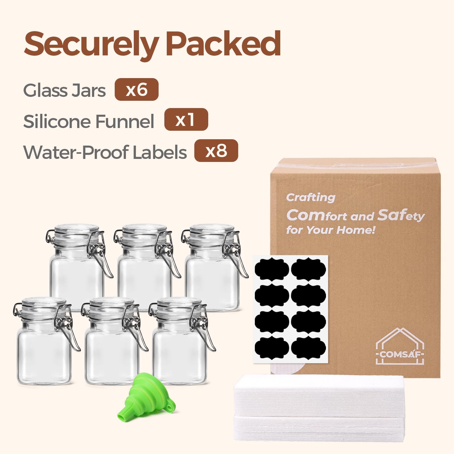 ComSaf wedding or party favors with labeled jars kit