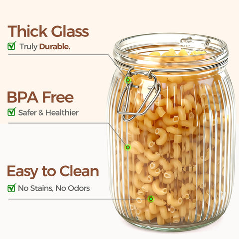 ComSaf wide mouth glass jar easy to fill and clean.