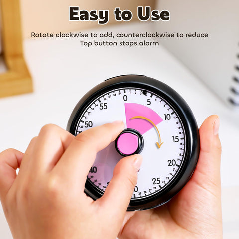 Conchstar Visual Timer 60min color wheel demonstrates time visually for focused study