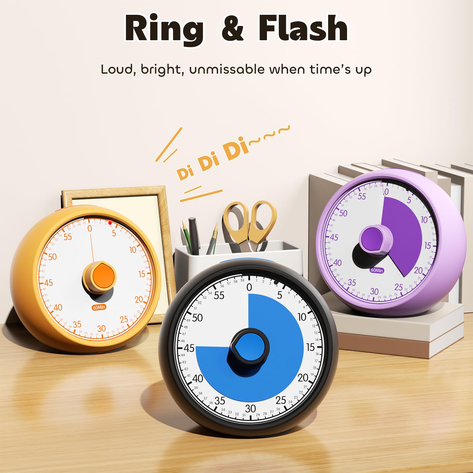 Conchstar visual timer used in the kitchen for timing cooking tasks safely.
