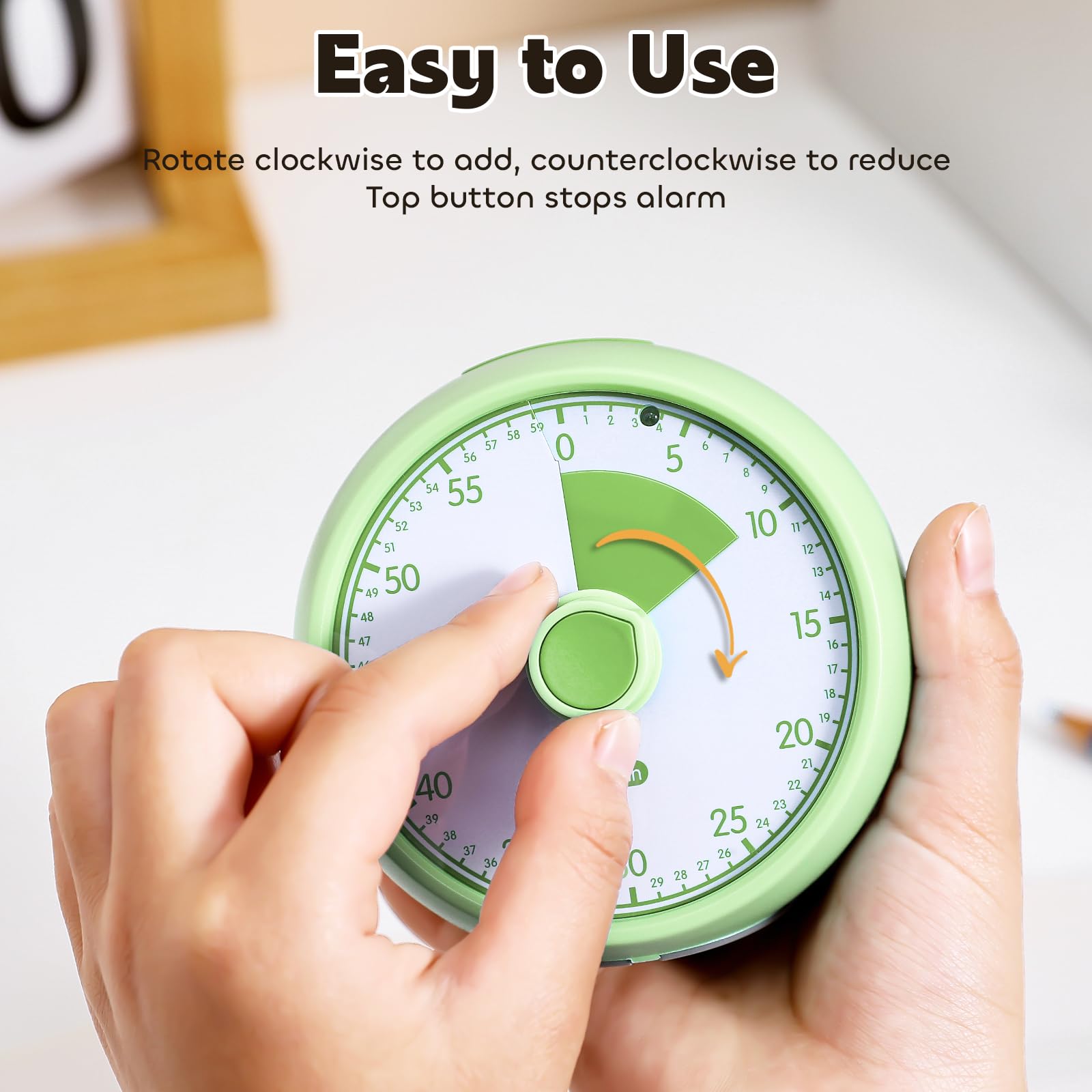 Conchstar Visual Timer droplet knob invites independent setup for kids.