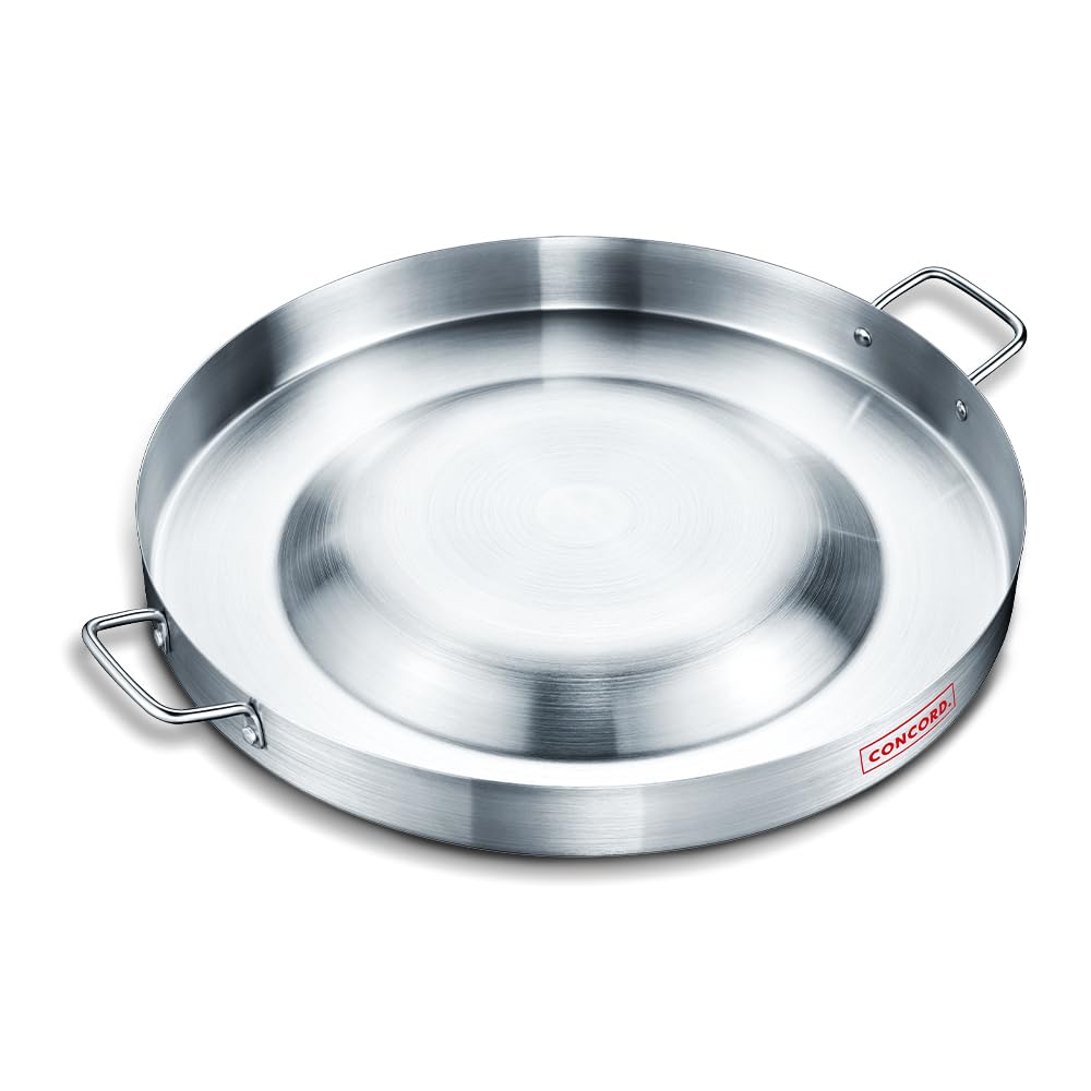 Concord convexed comal center heats tortillas for even cooking.