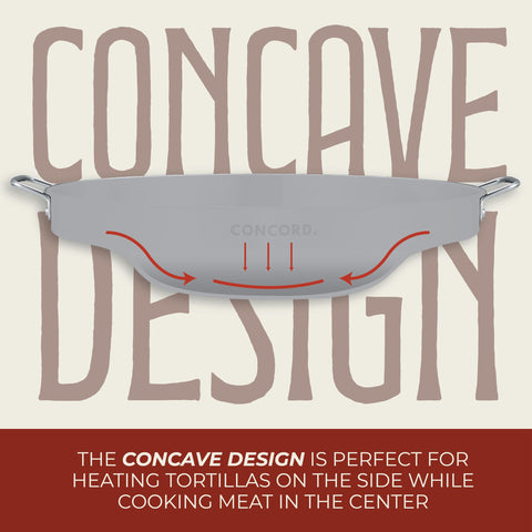 Concord 22-inch wide frying surface for street-food cooking