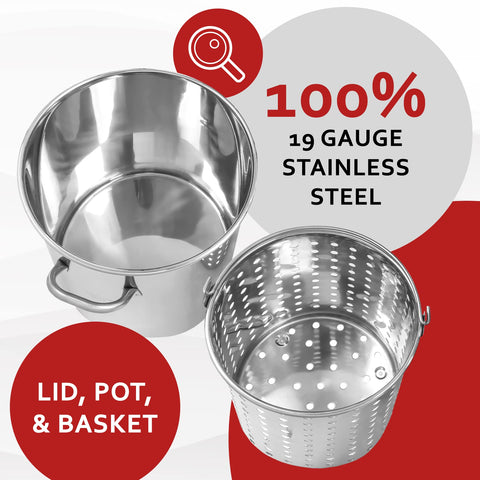 Concord stock pot dimensions 14 inches wide by 16 inches high for big batches.