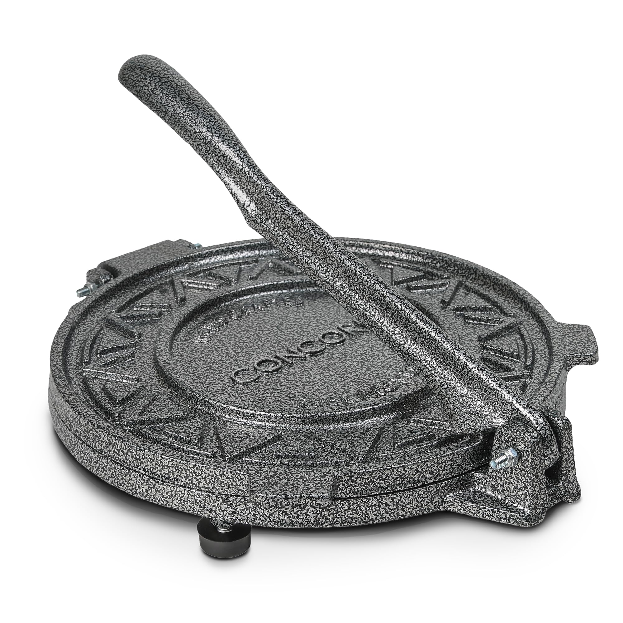 Concord tortilla press 10in Version 2.0 shows durable cast iron for even tortillas