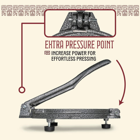 Concord tortilla press extra thick construction provides stable, easy pressing