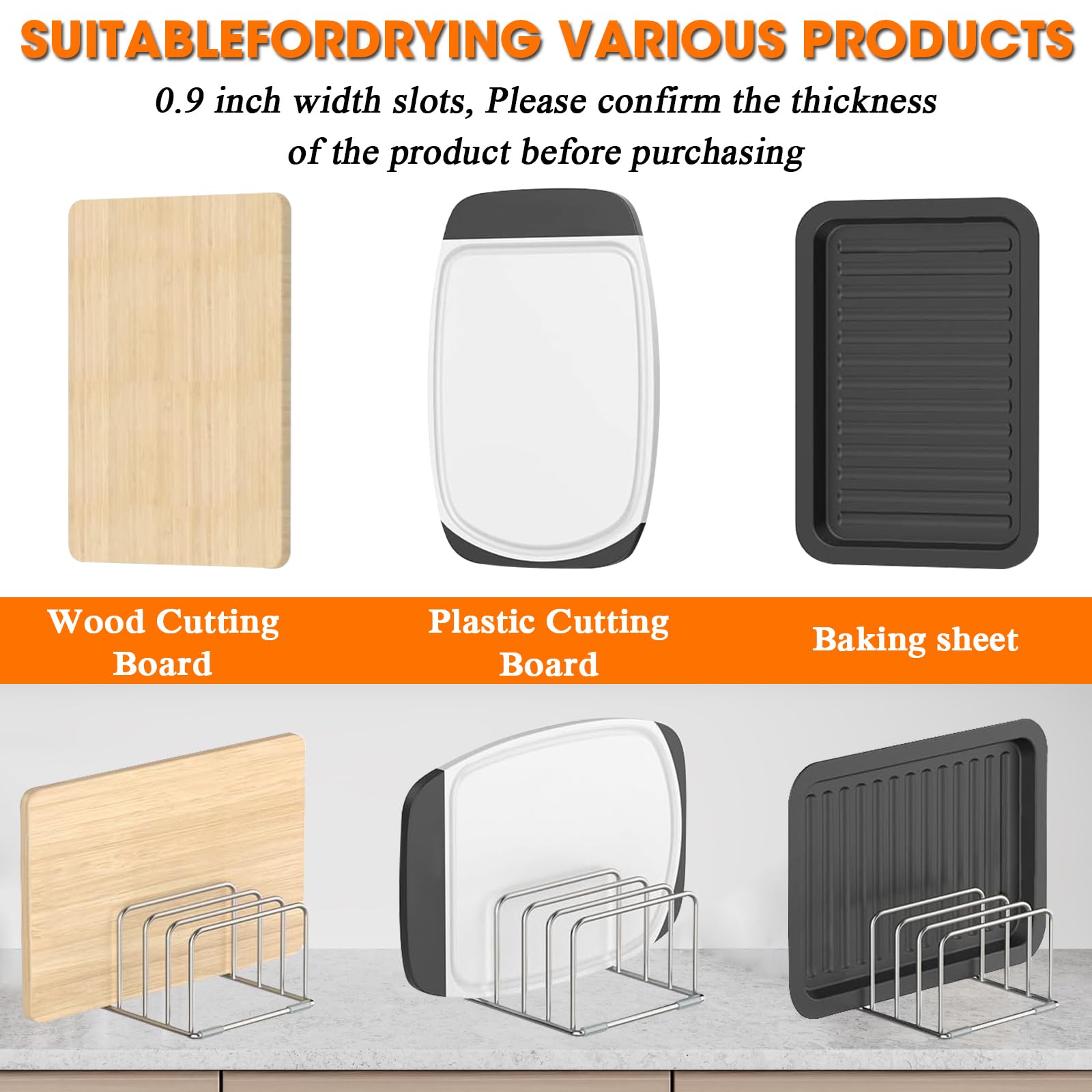Coneyaro thin-cutting-board slot for slim boards and small plates.