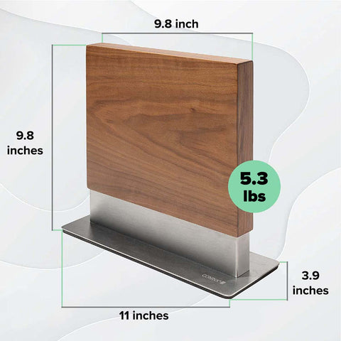 Coninx double-sided magnetic block keeps your kitchen knives within easy reach.
