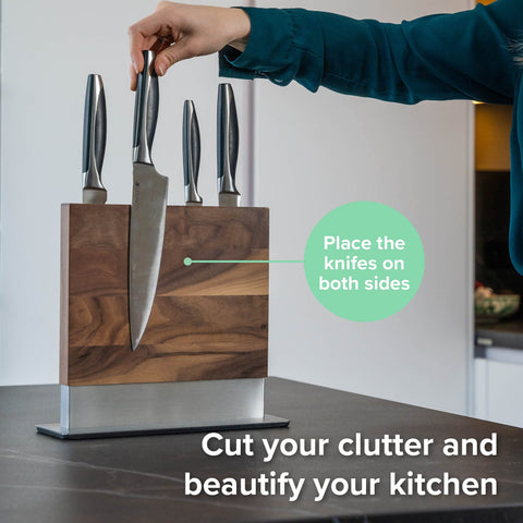 Coninx sturdy walnut construction promises long-lasting performance in busy kitchens.