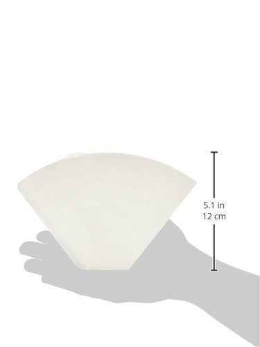 Connaisseur cone-4 white filters closeup showing firmer crepe texture for robust filtration.