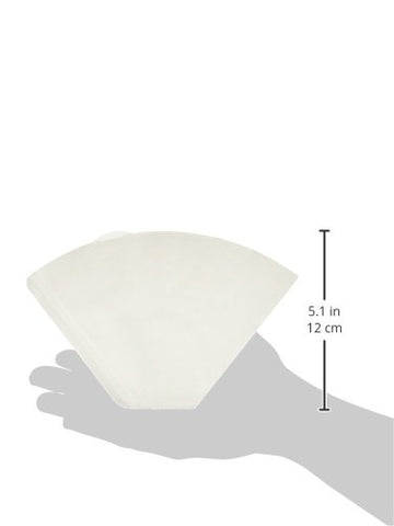Connaisseur cone-4 white filters closeup showing firmer crepe texture for robust filtration.