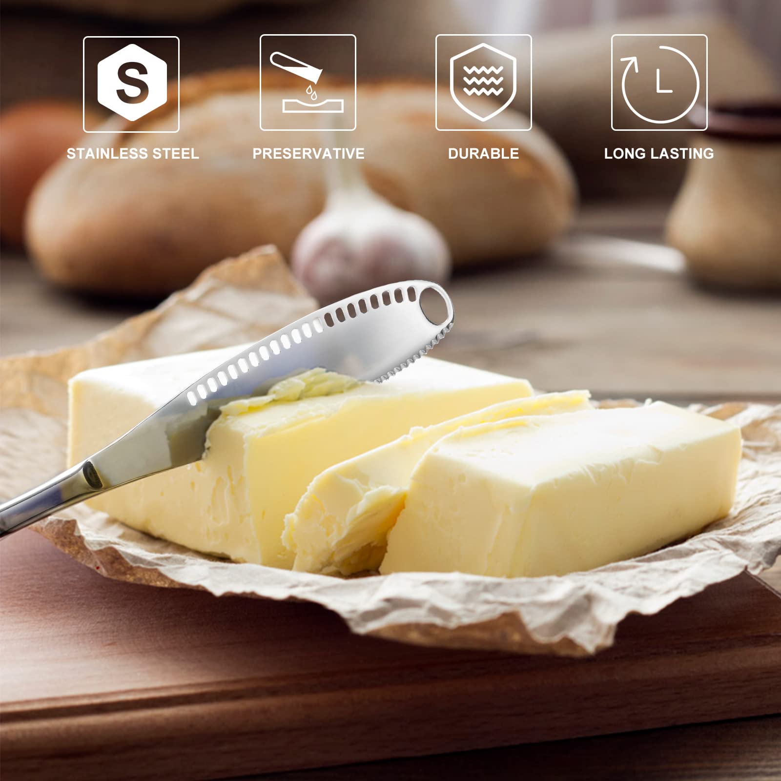 CONPCONP butter-slice-creator in action delivers precise slices for sandwiches.