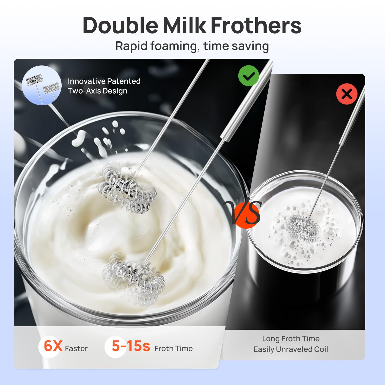 Consciot double hooks knead doughs with less effort.