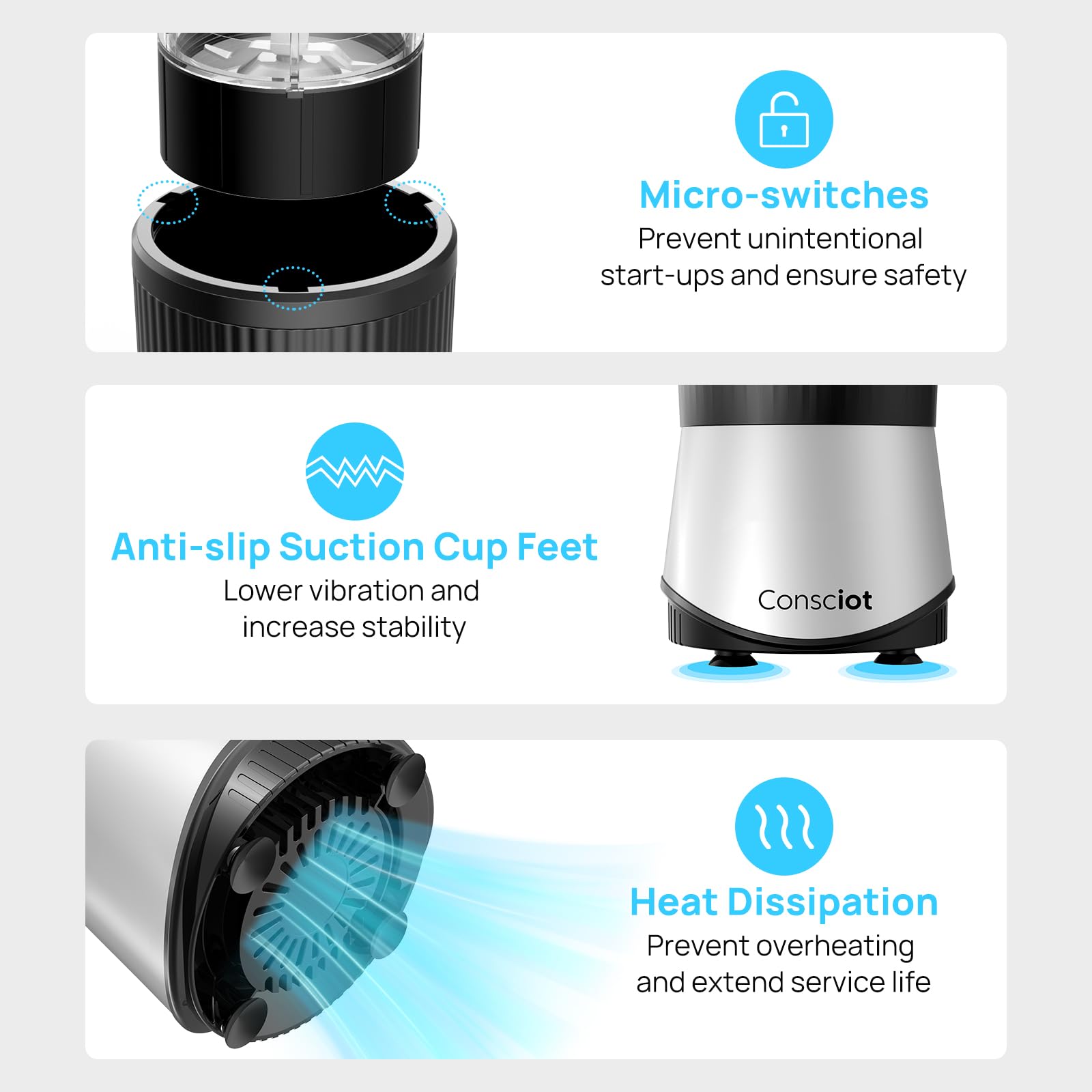 Consciot CB08 10oz cup compact for single-serve blends.