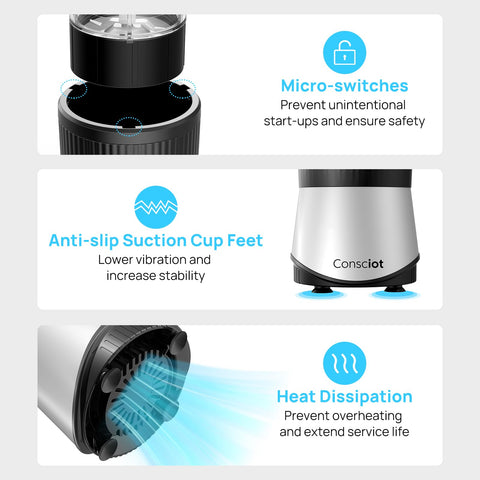 Consciot CB08 10oz cup compact for single-serve blends.
