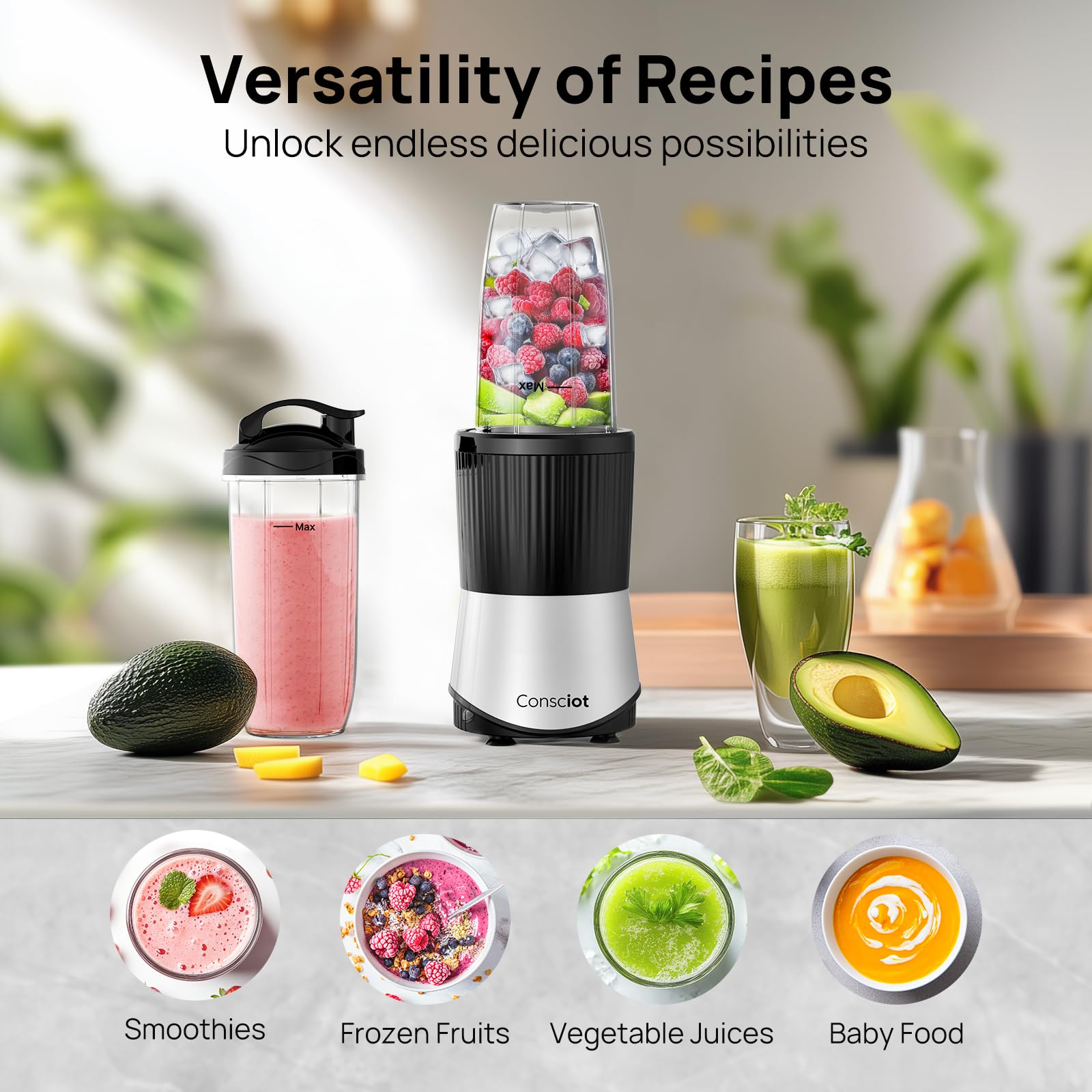 Consciot CB08 17oz cup ideal for personal on-the-go blends.